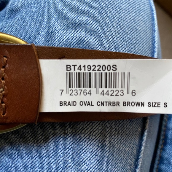 Fossil Leather Braided Oval Centerbar Brown Belt main image 16